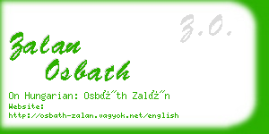 zalan osbath business card